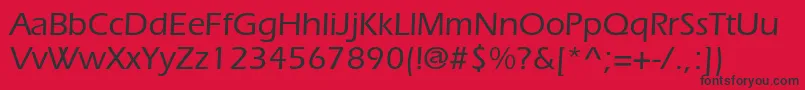 Шрифт ItcerasstdMedium – чёрные шрифты на красном фоне