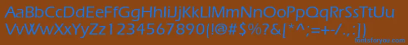 Шрифт ItcerasstdMedium – синие шрифты на коричневом фоне