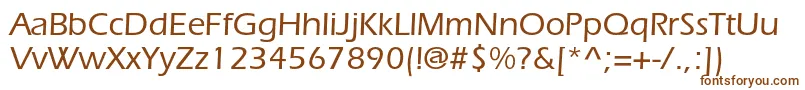 Шрифт ItcerasstdMedium – коричневые шрифты на белом фоне