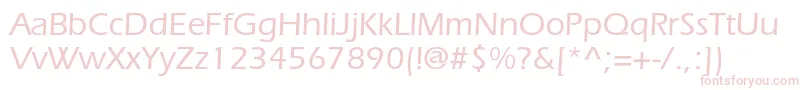 ItcerasstdMedium-fontti – vaaleanpunaiset fontit valkoisella taustalla