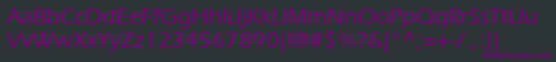 Шрифт ItcerasstdMedium – фиолетовые шрифты на чёрном фоне