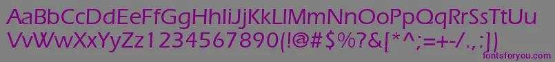 Шрифт ItcerasstdMedium – фиолетовые шрифты на сером фоне