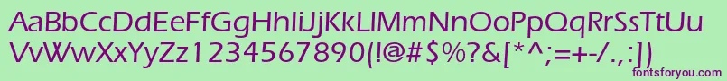 Шрифт ItcerasstdMedium – фиолетовые шрифты на зелёном фоне
