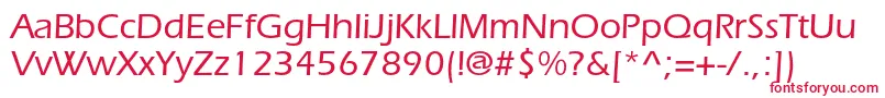 ItcerasstdMedium-fontti – punaiset fontit valkoisella taustalla