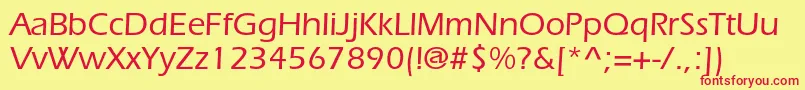 ItcerasstdMedium-fontti – punaiset fontit keltaisella taustalla