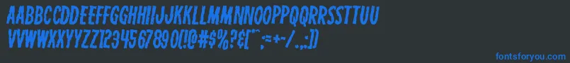 Carnivalcorpserotate2 Font – Blue Fonts on Black Background