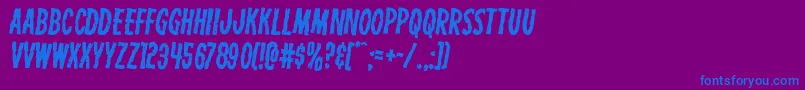 Carnivalcorpserotate2 Font – Blue Fonts on Purple Background