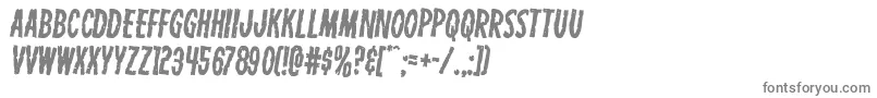 Carnivalcorpserotate2-fontti – harmaat kirjasimet valkoisella taustalla