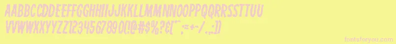 Carnivalcorpserotate2 Font – Pink Fonts on Yellow Background