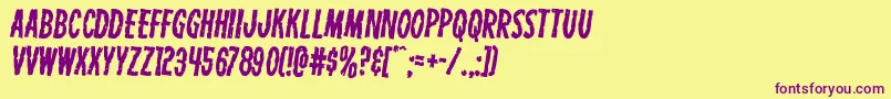 Carnivalcorpserotate2 Font – Purple Fonts on Yellow Background