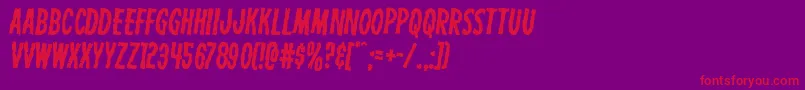 Carnivalcorpserotate2 Font – Red Fonts on Purple Background