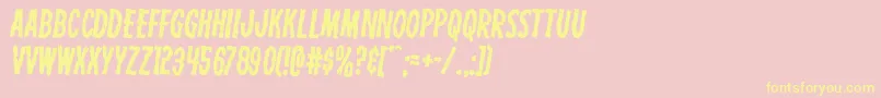 Carnivalcorpserotate2 Font – Yellow Fonts on Pink Background