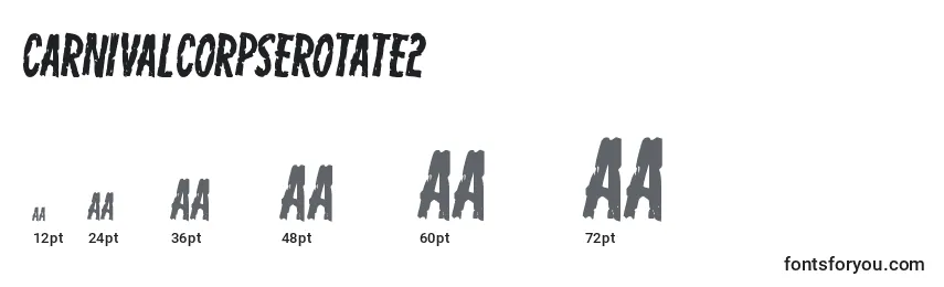 Carnivalcorpserotate2 Font Sizes