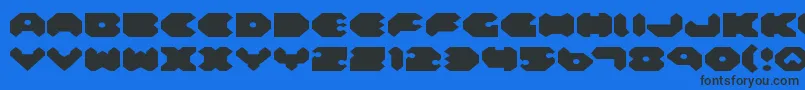 フォントFelde – 黒い文字の青い背景