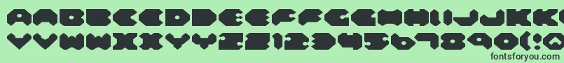 Felde-fontti – mustat fontit vihreällä taustalla