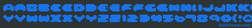 Felde-fontti – siniset fontit mustalla taustalla