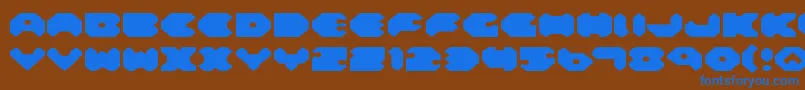 Felde-fontti – siniset fontit ruskealla taustalla