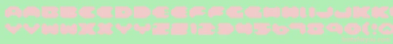 Czcionka Felde – różowe czcionki na zielonym tle