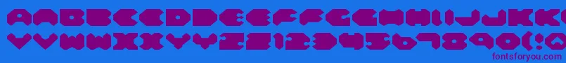 Felde Font – Purple Fonts on Blue Background