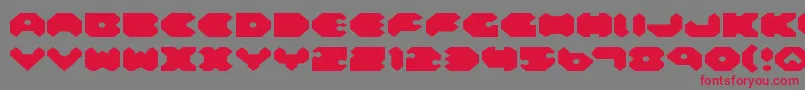 フォントFelde – 赤い文字の灰色の背景