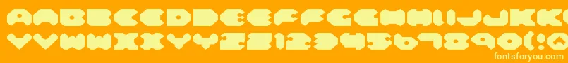 フォントFelde – オレンジの背景に黄色の文字