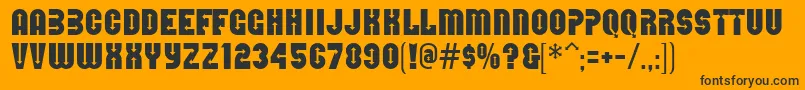 DirectionsMf Font – Black Fonts on Orange Background