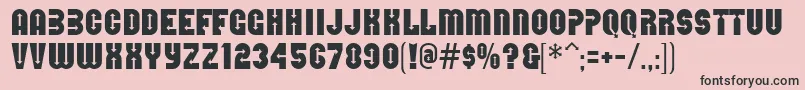 フォントDirectionsMf – ピンクの背景に黒い文字