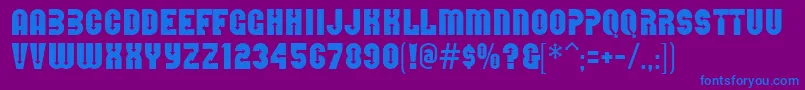 フォントDirectionsMf – 紫色の背景に青い文字