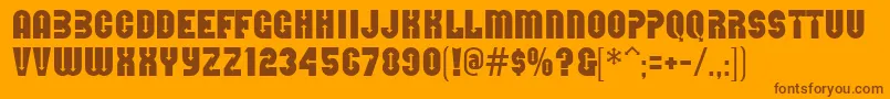DirectionsMf Font – Brown Fonts on Orange Background