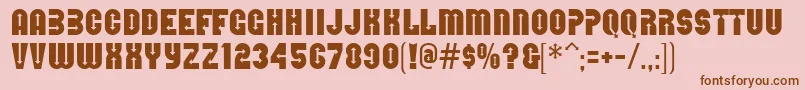 DirectionsMf Font – Brown Fonts on Pink Background