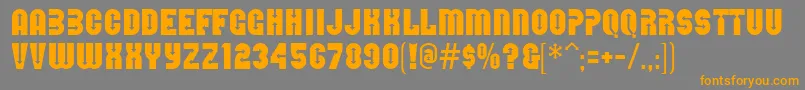 DirectionsMf Font – Orange Fonts on Gray Background