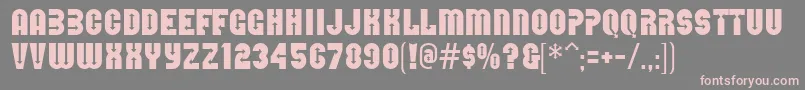フォントDirectionsMf – 灰色の背景にピンクのフォント