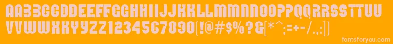 DirectionsMf Font – Pink Fonts on Orange Background