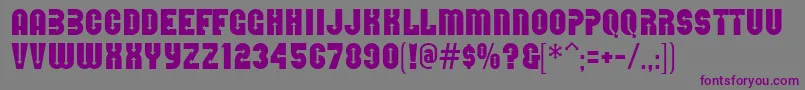フォントDirectionsMf – 紫色のフォント、灰色の背景