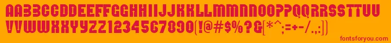 DirectionsMf Font – Red Fonts on Orange Background