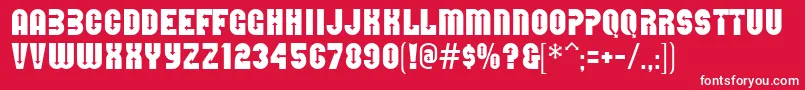 DirectionsMf Font – White Fonts on Red Background