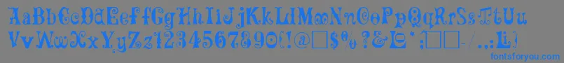 Maxcircu Font – Blue Fonts on Gray Background