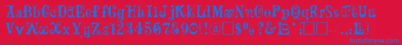 Maxcircu Font – Blue Fonts on Red Background