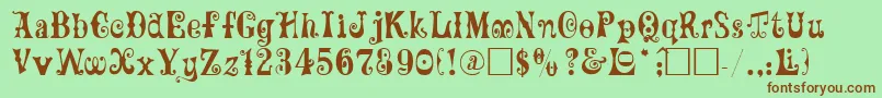 Шрифт Maxcircu – коричневые шрифты на зелёном фоне
