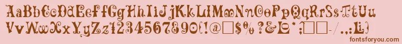 Maxcircu Font – Brown Fonts on Pink Background