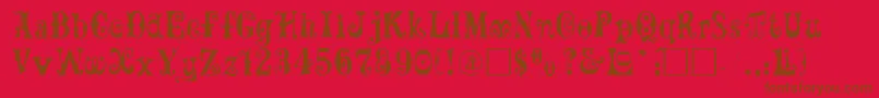Maxcircu Font – Brown Fonts on Red Background
