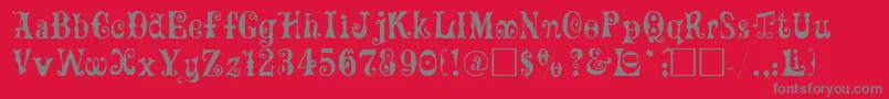 Maxcircu Font – Gray Fonts on Red Background