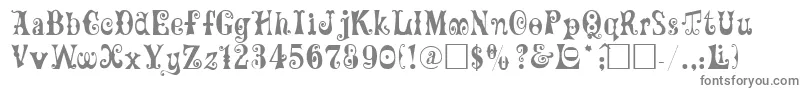 フォントMaxcircu – 白い背景に灰色の文字