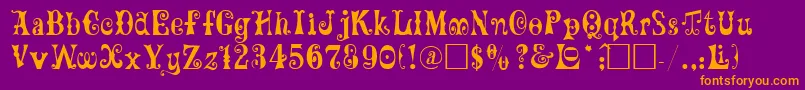 Maxcircu Font – Orange Fonts on Purple Background