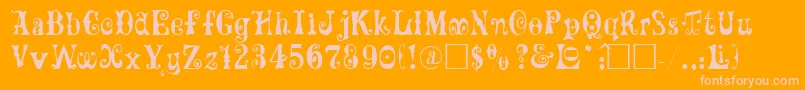 Maxcircu Font – Pink Fonts on Orange Background