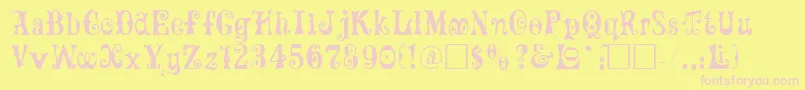 Maxcircu Font – Pink Fonts on Yellow Background