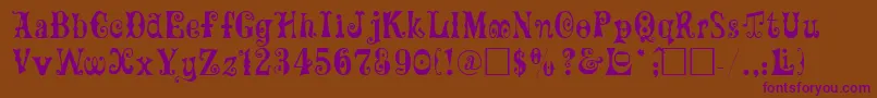 Maxcircu Font – Purple Fonts on Brown Background