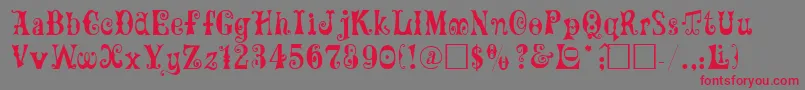 Maxcircu Font – Red Fonts on Gray Background