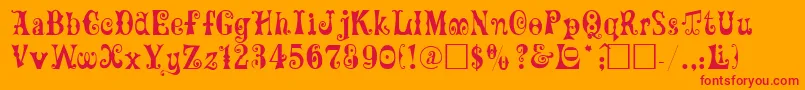 Maxcircu Font – Red Fonts on Orange Background