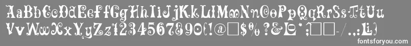 Maxcircu Font – White Fonts on Gray Background